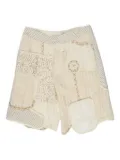 COMMUNS patchwork shorts - White