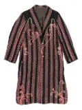 COMMUNS striped coat - Black