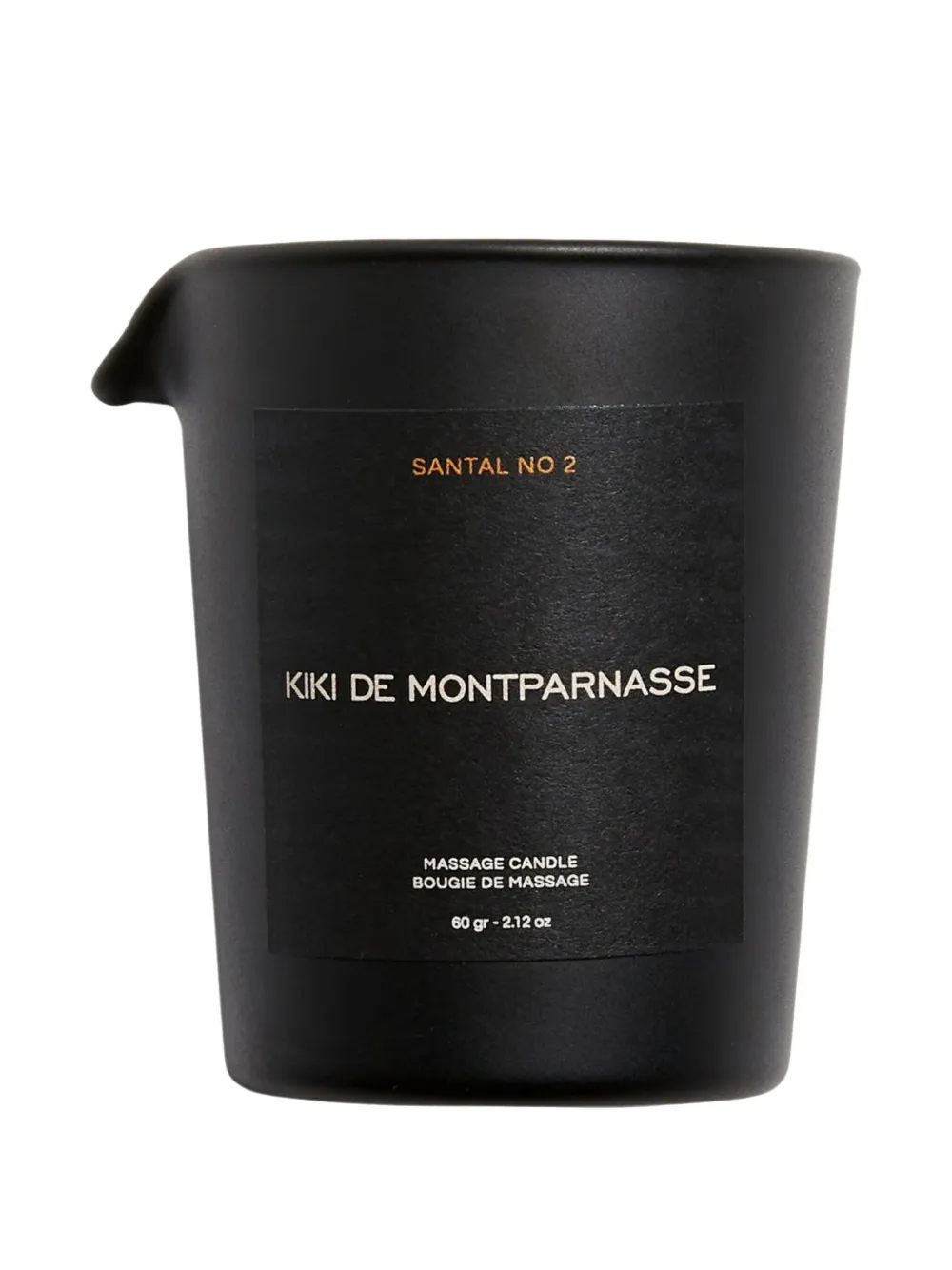 Kiki de Montparnasse Santal N.02 kaars met massage-olie - Zwart