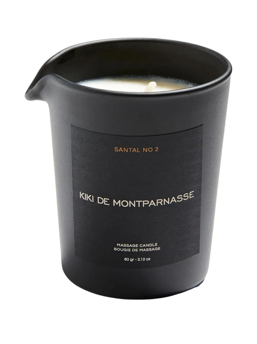 Kiki de Montparnasse Santal N. 02 massage oil candle | Black | Image 1