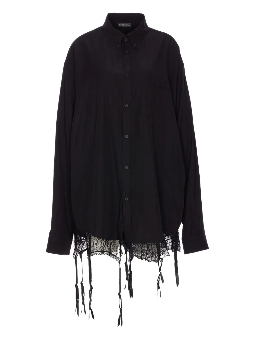 distressed-effect shirt