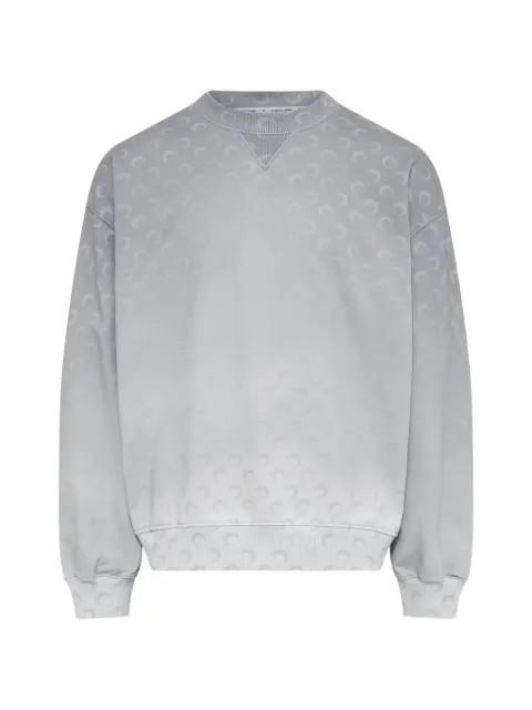 Marine Serre Moon faded fleece oversized sweatshirt