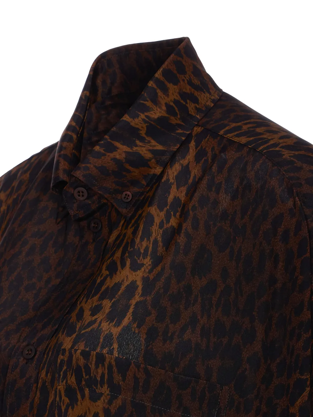 Balenciaga Shirt met luipaardprint Bruin