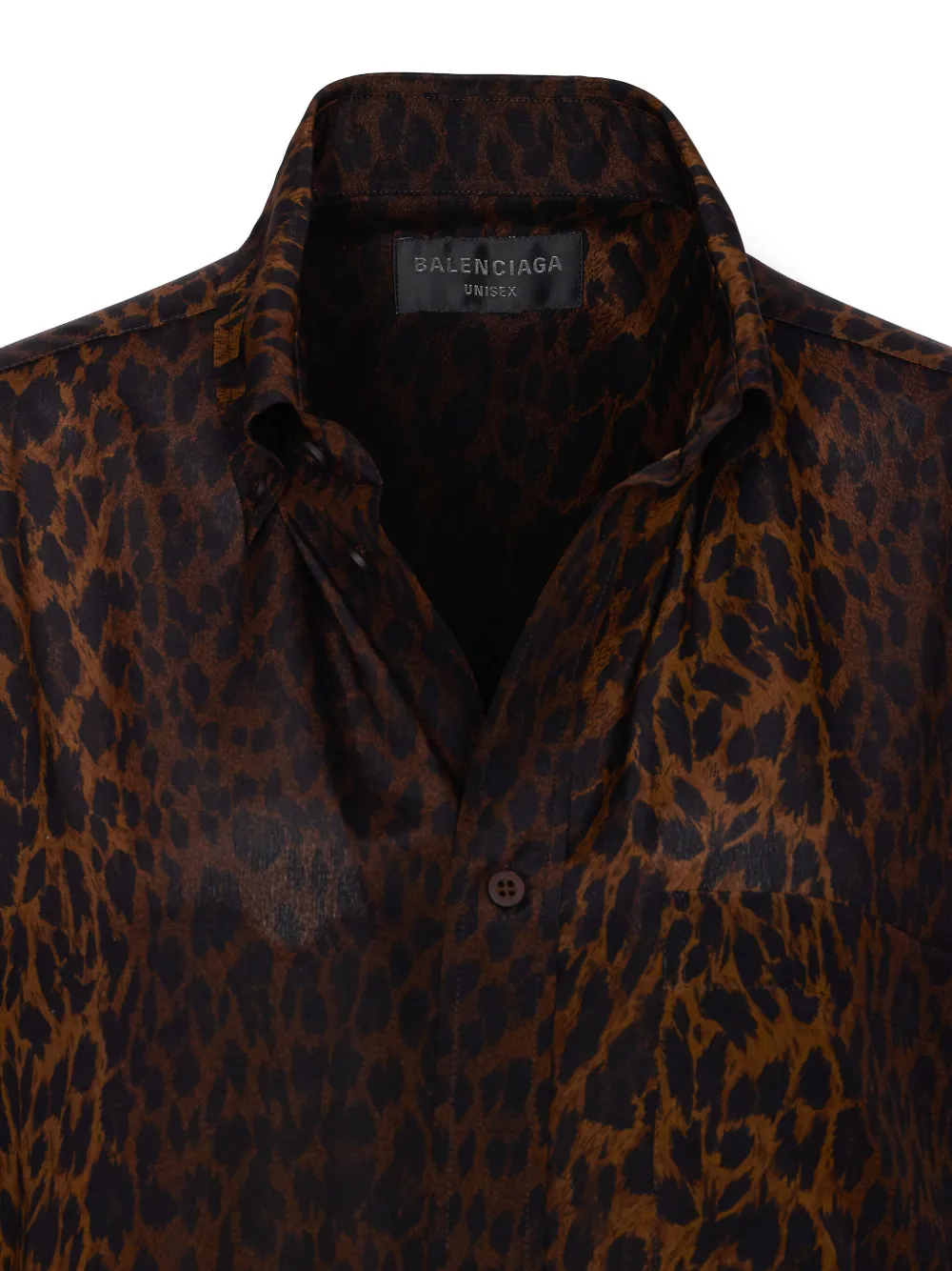 Balenciaga Shirt met luipaardprint Bruin