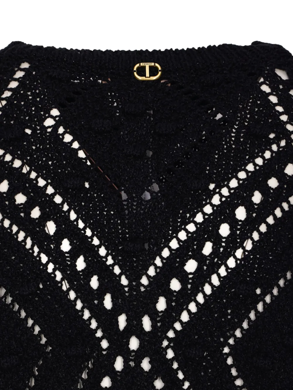 TWINSET Vest van katoenblend Zwart