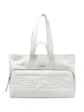 Vic Matie logo-lettering quilted tote bag - White