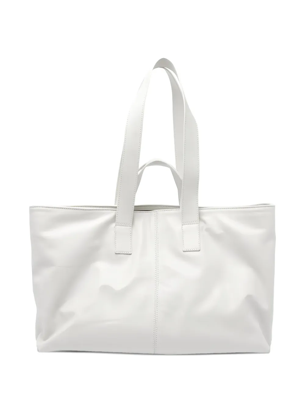 Vic Matie logo-lettering quilted tote bag - Wit
