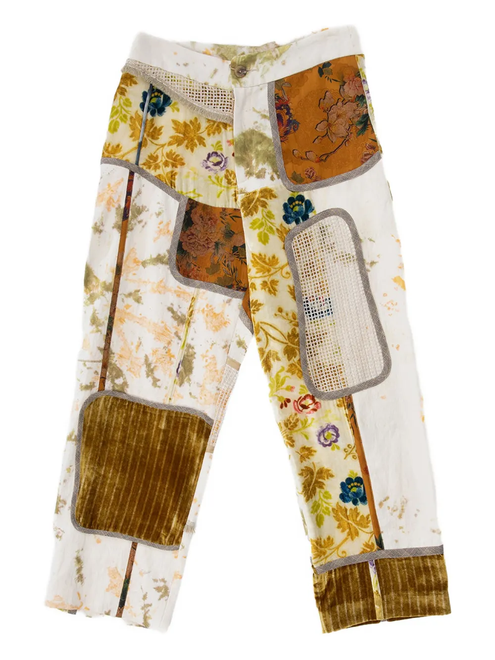 COMMUNS floral-print straight-leg trousers | White | Image 1