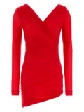 Balenciaga drape-detail mini dress - Red