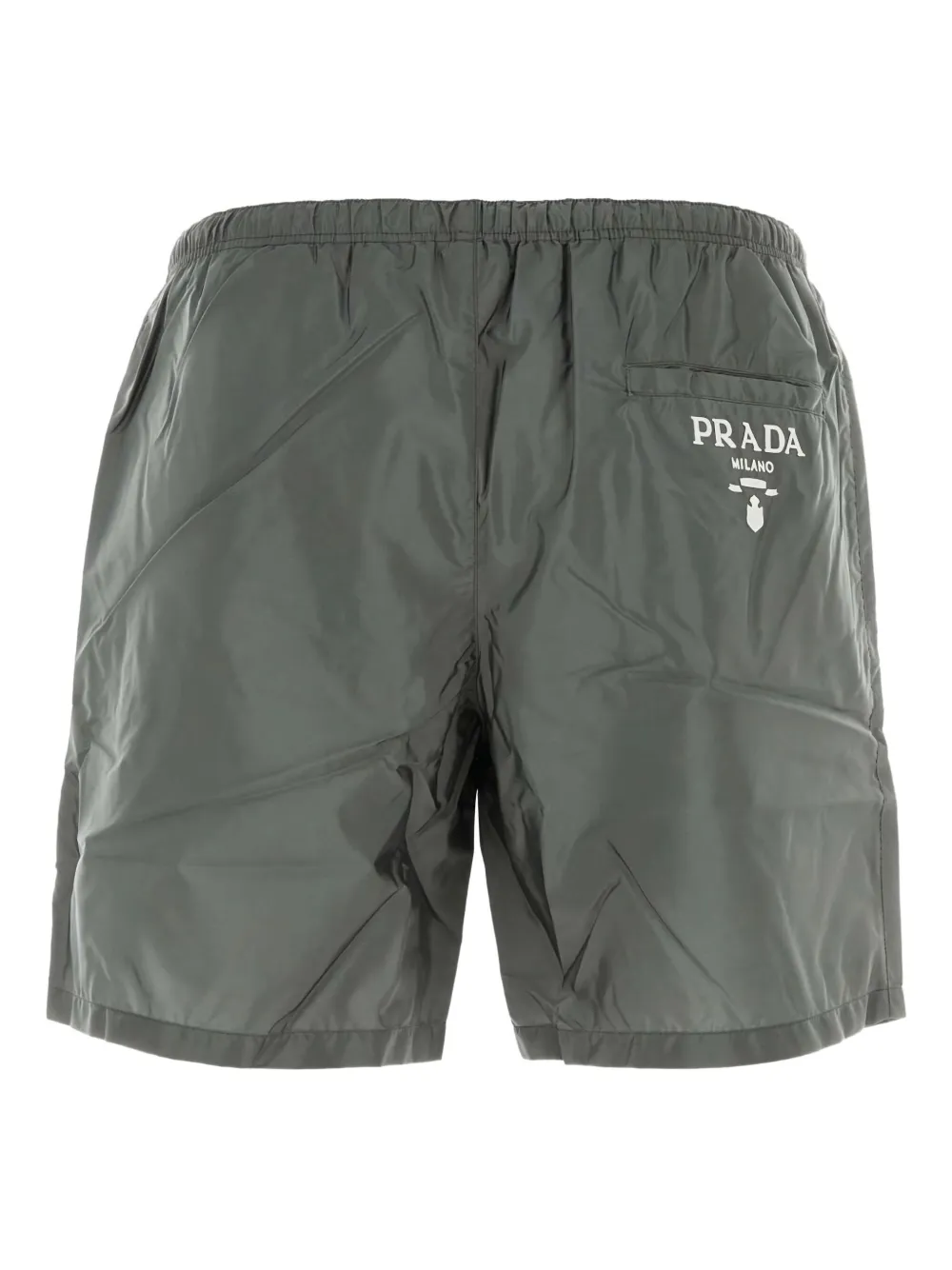 Prada Zwembroek met logoprint Grijs