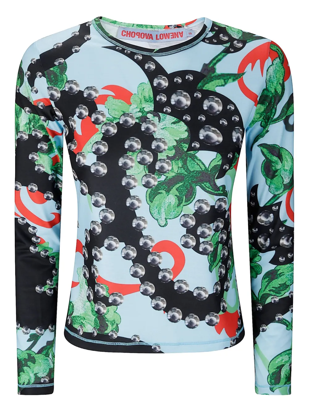 Chopova Lowena top con estampado abstracto | azul | Image 1