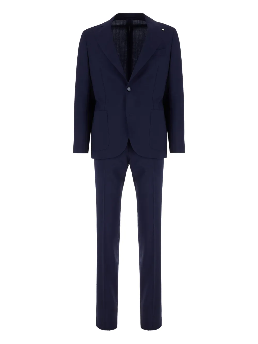 L.B.M. 1911 single-button patch-pocket suit Blauw