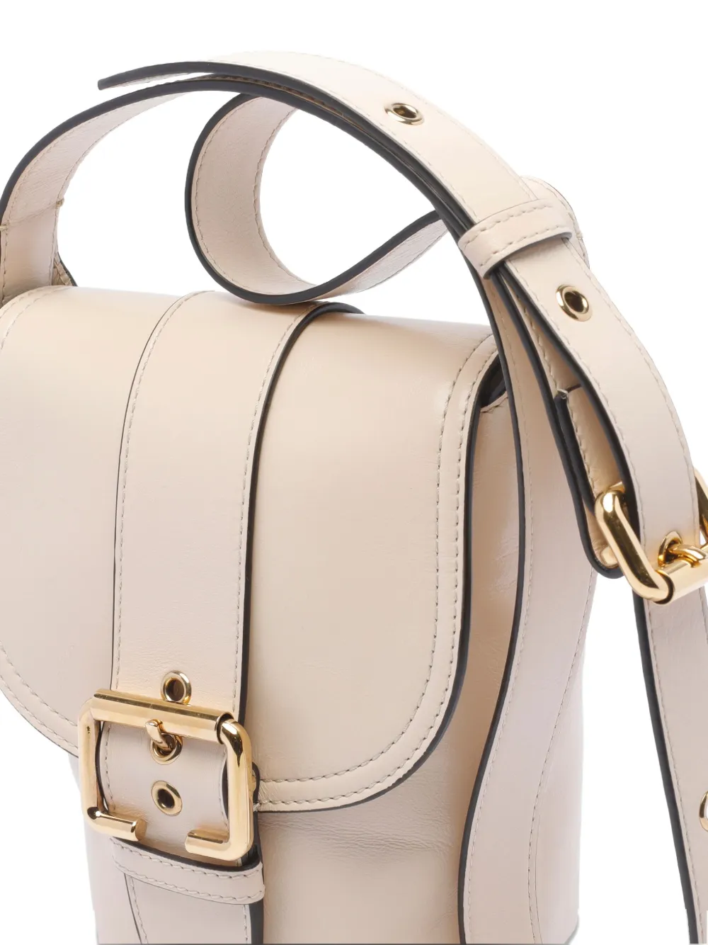Chloé Leren crossbodytas Beige
