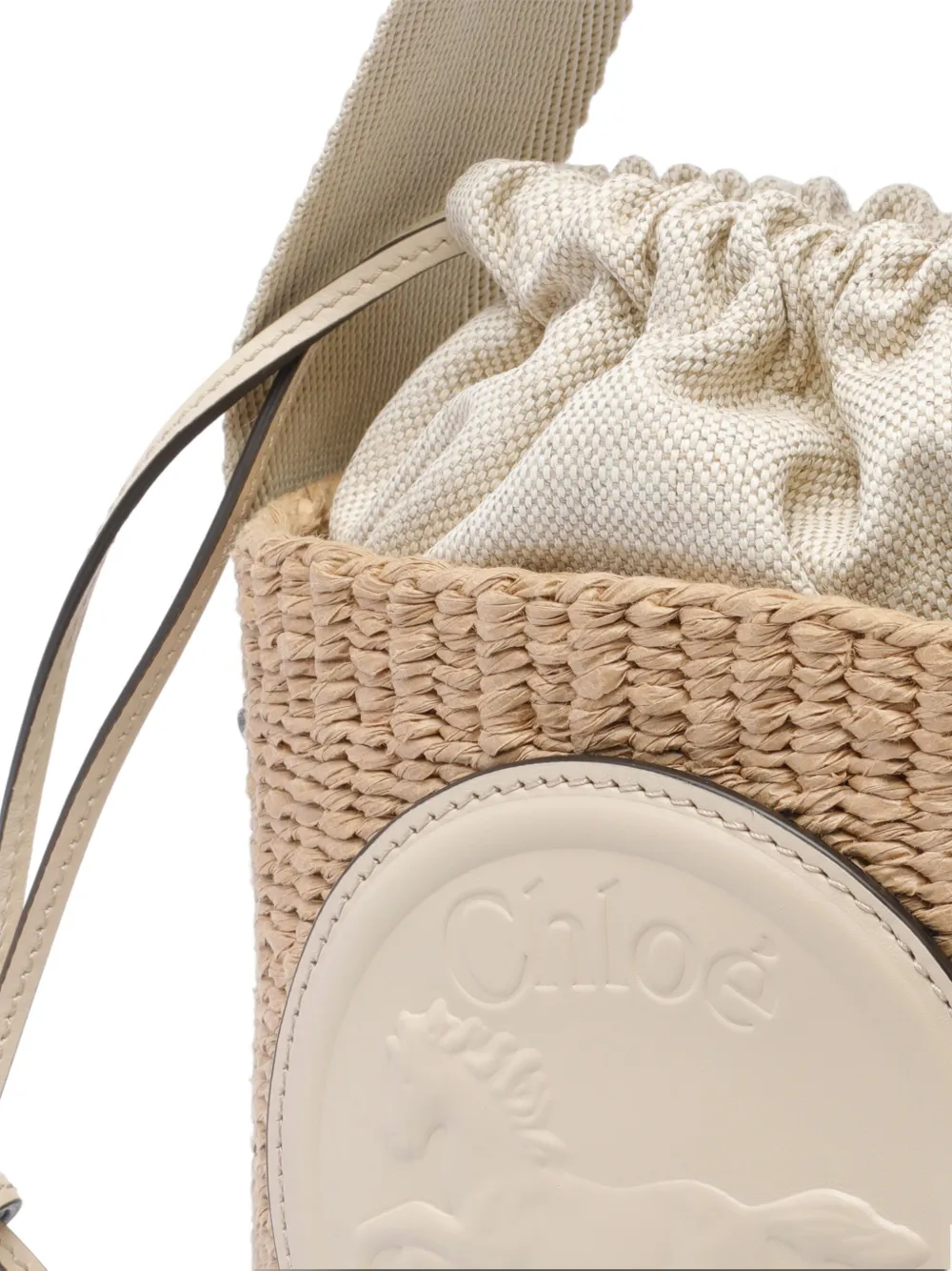 Chloé Woody bucket-tas Beige
