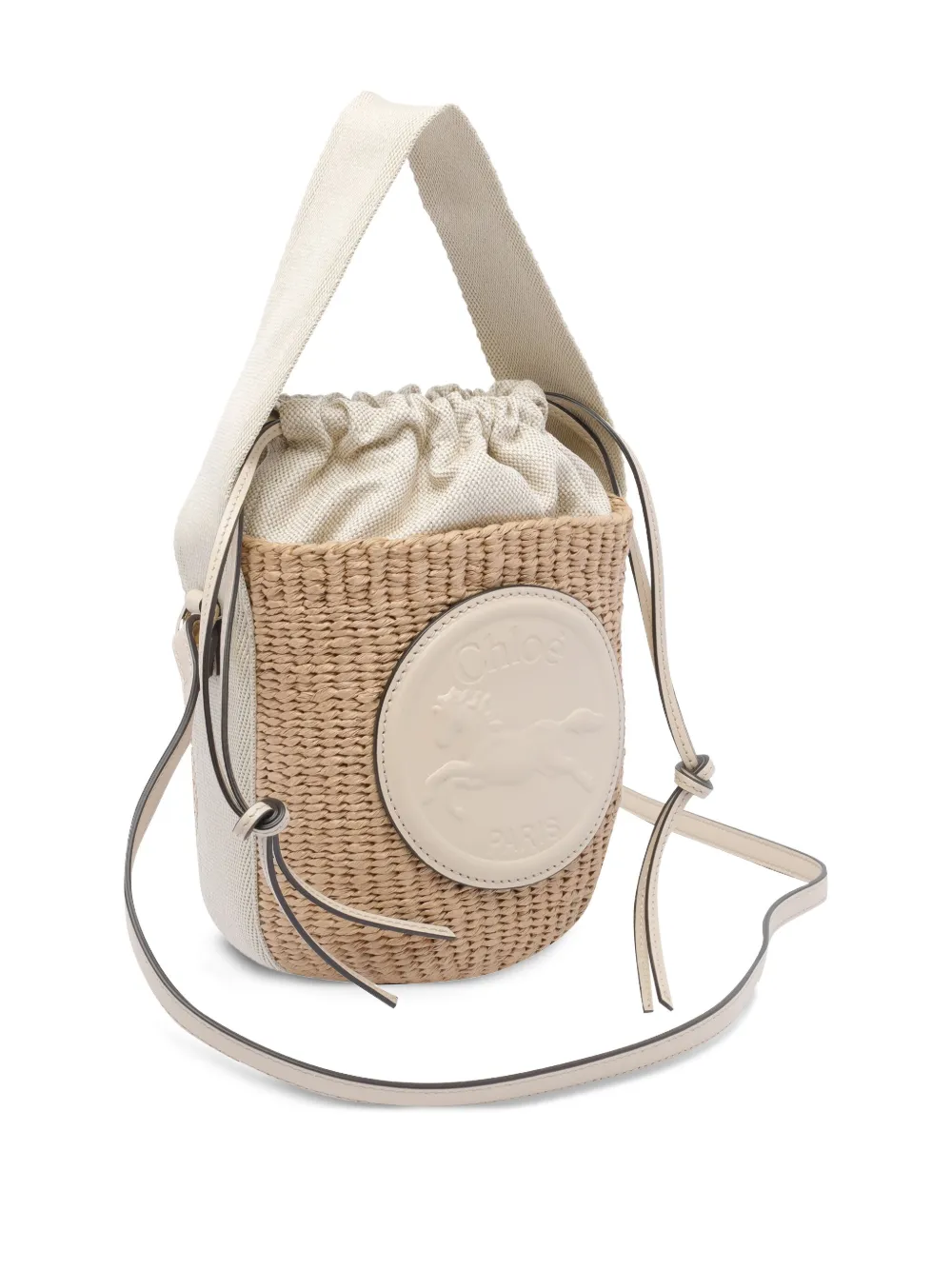 Chloé Woody bucket-tas Beige