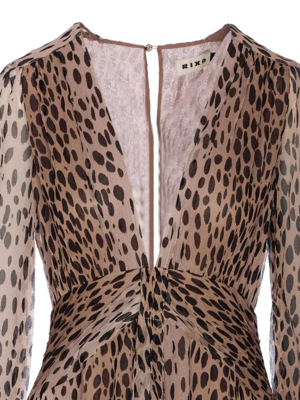 Rixo Meera Dress | Brown | FARFETCH