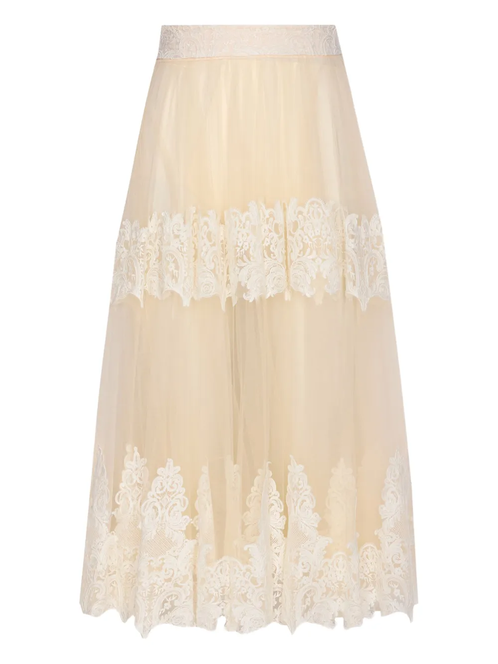 Elisabetta Franchi Tule rok Wit