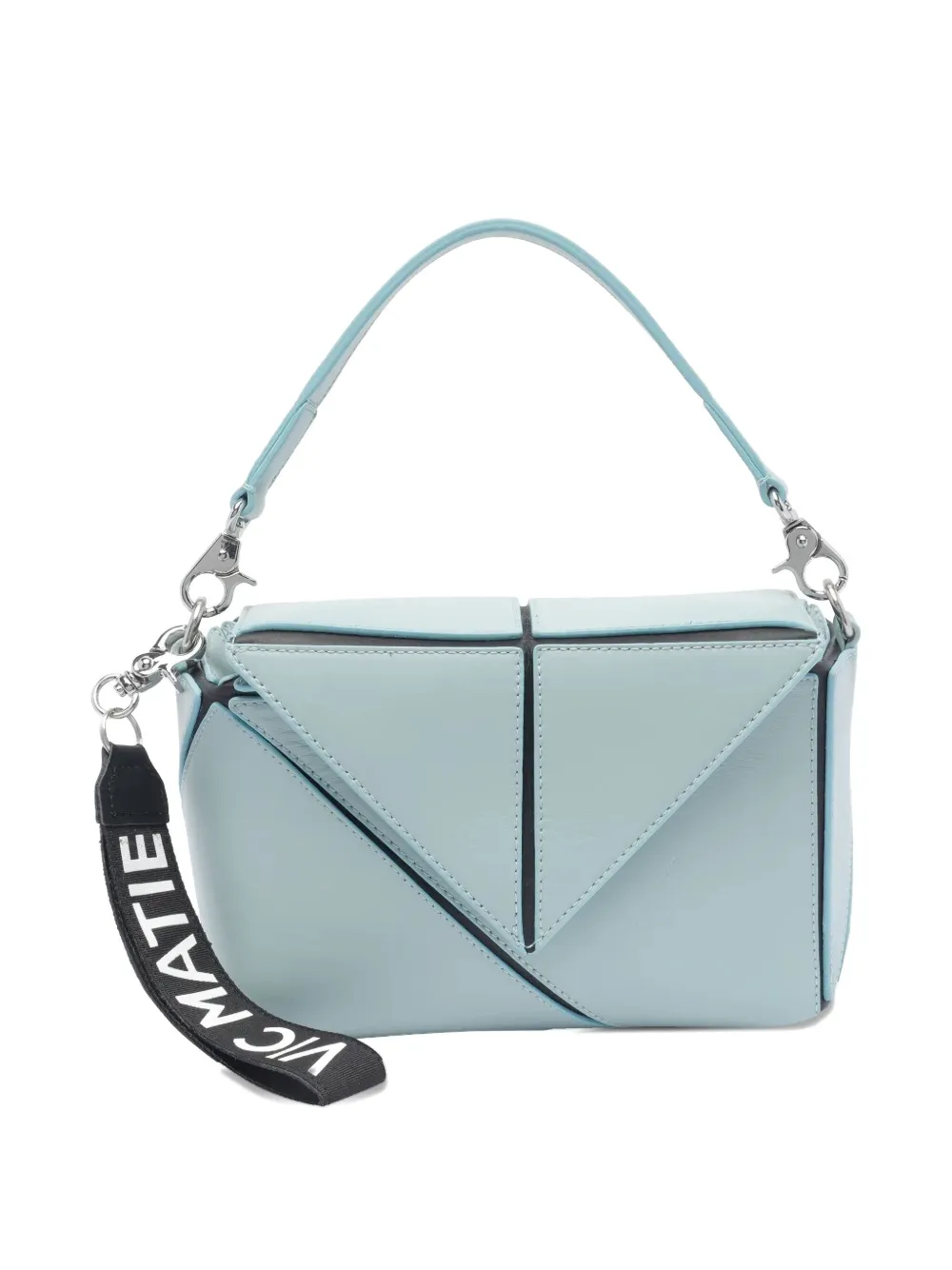 Vic Matie Schoudertas met geometrisch vlak - Blauw