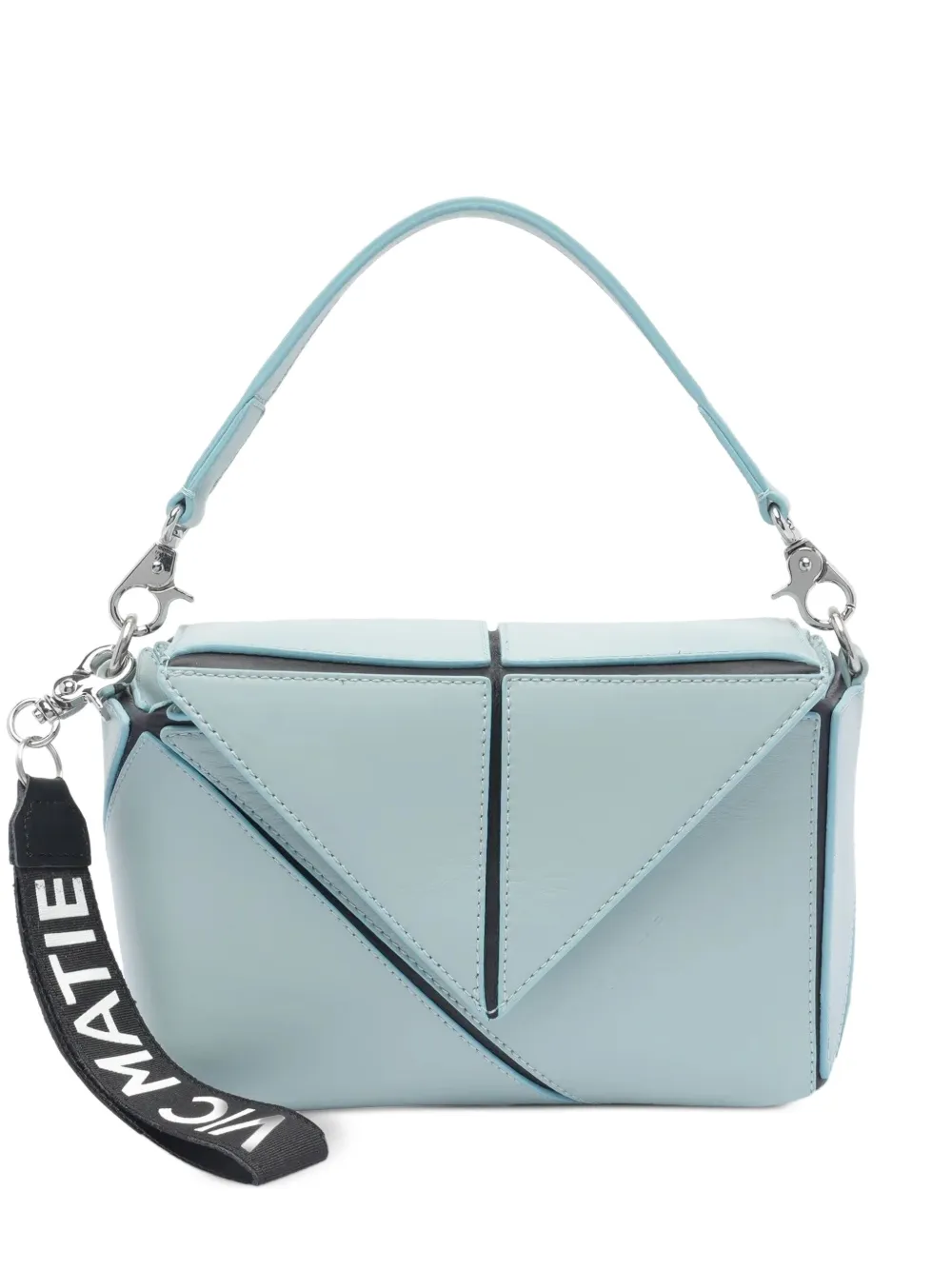 Vic Matie geometric-panelled shoulder bag | Blue | Image 1