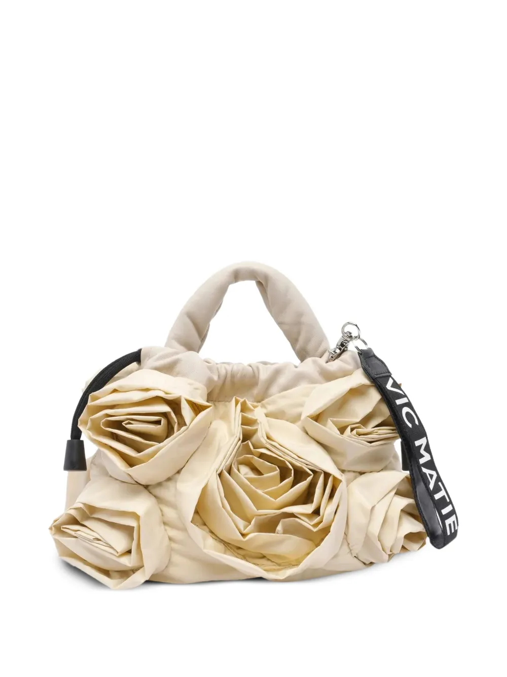 Vic Matie rose-appliqué tote bag - ニュートラル Vic Matie rose-appliqué tote bag - ニュートラル