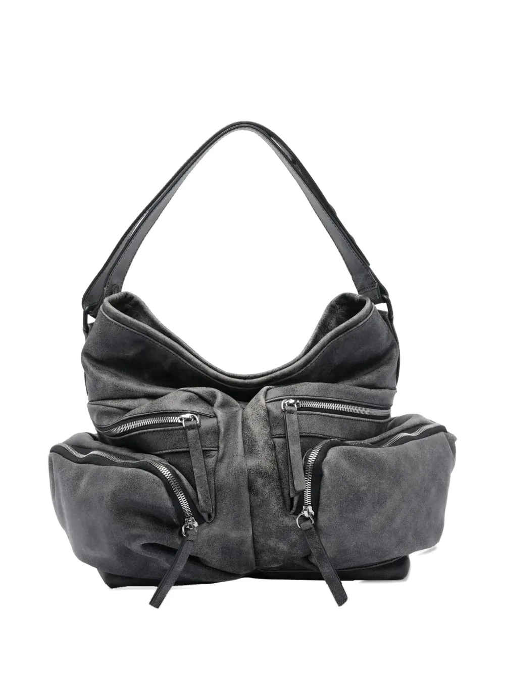 Vic Matie Multiple Zip-pockets Shoulder Bag In Black