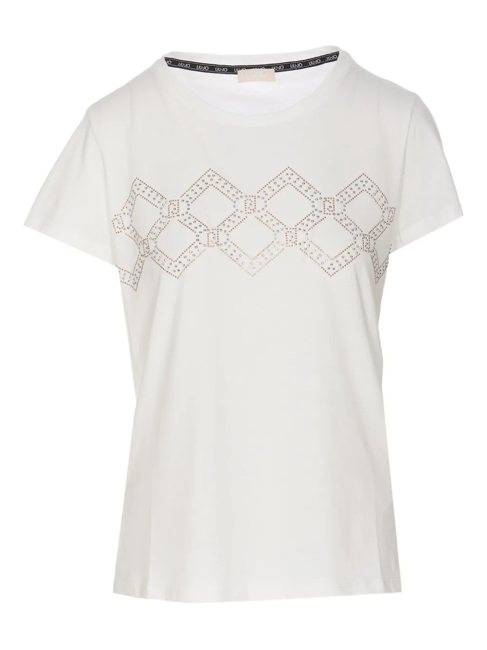 LIU JO T-shirt verfraaid met kristallen Wit