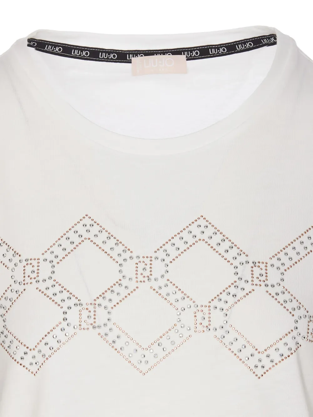 LIU JO T-shirt verfraaid met kristallen Wit