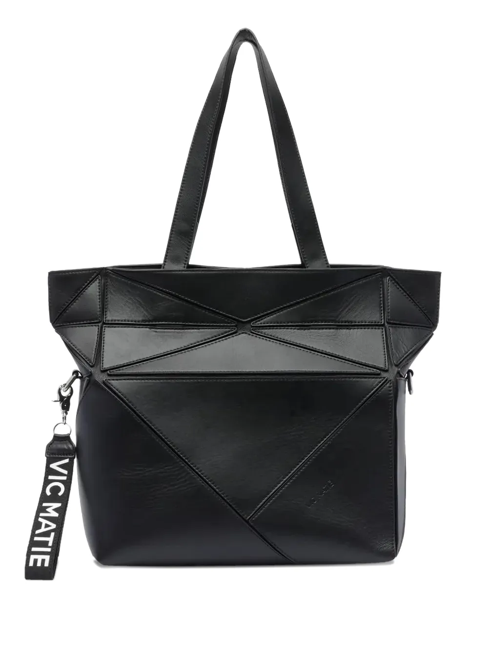 Vic Matie geometric-panelled shoulder bag | Black | Image 1