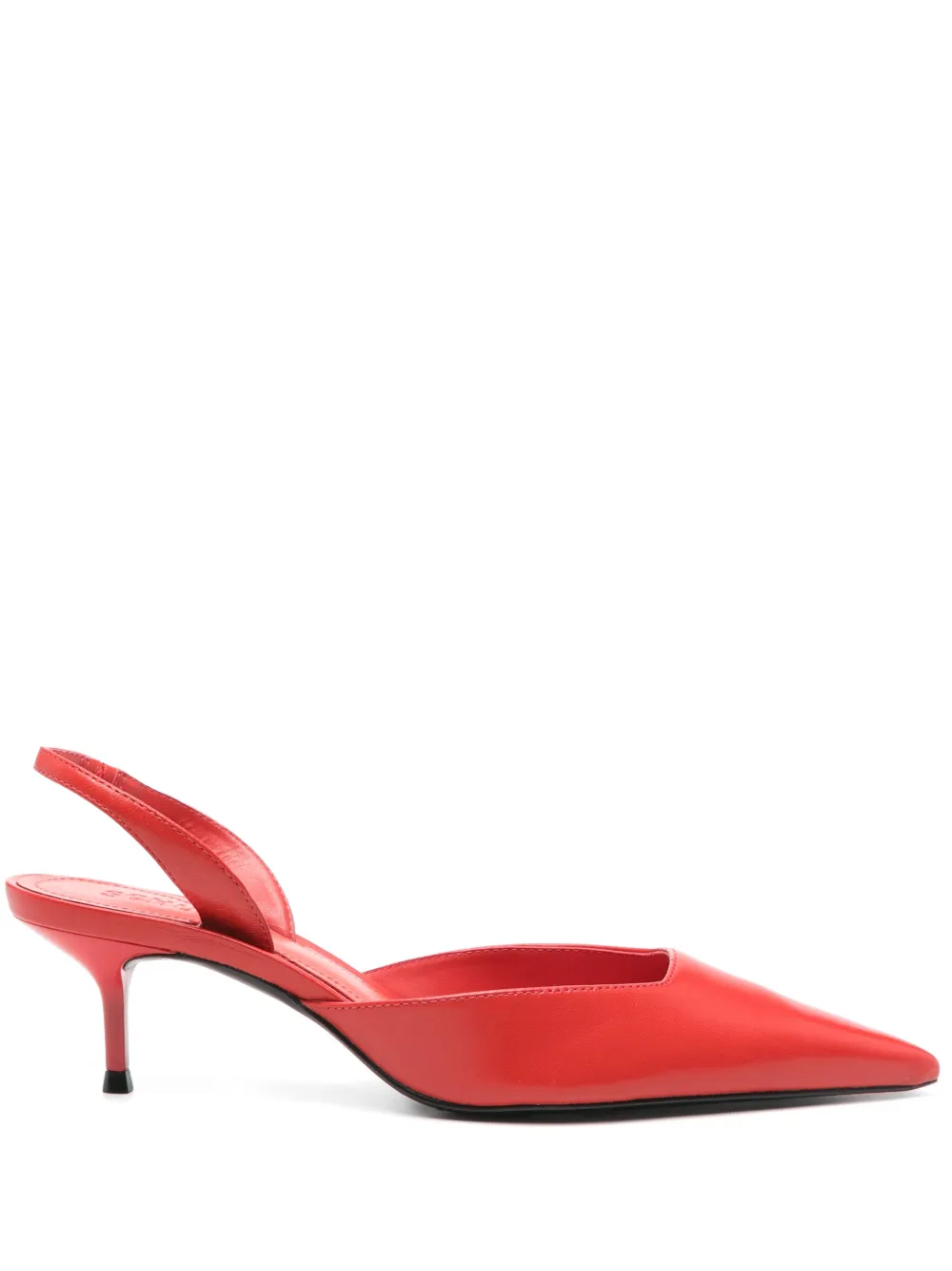 Schutz 65mm leather pumps Red