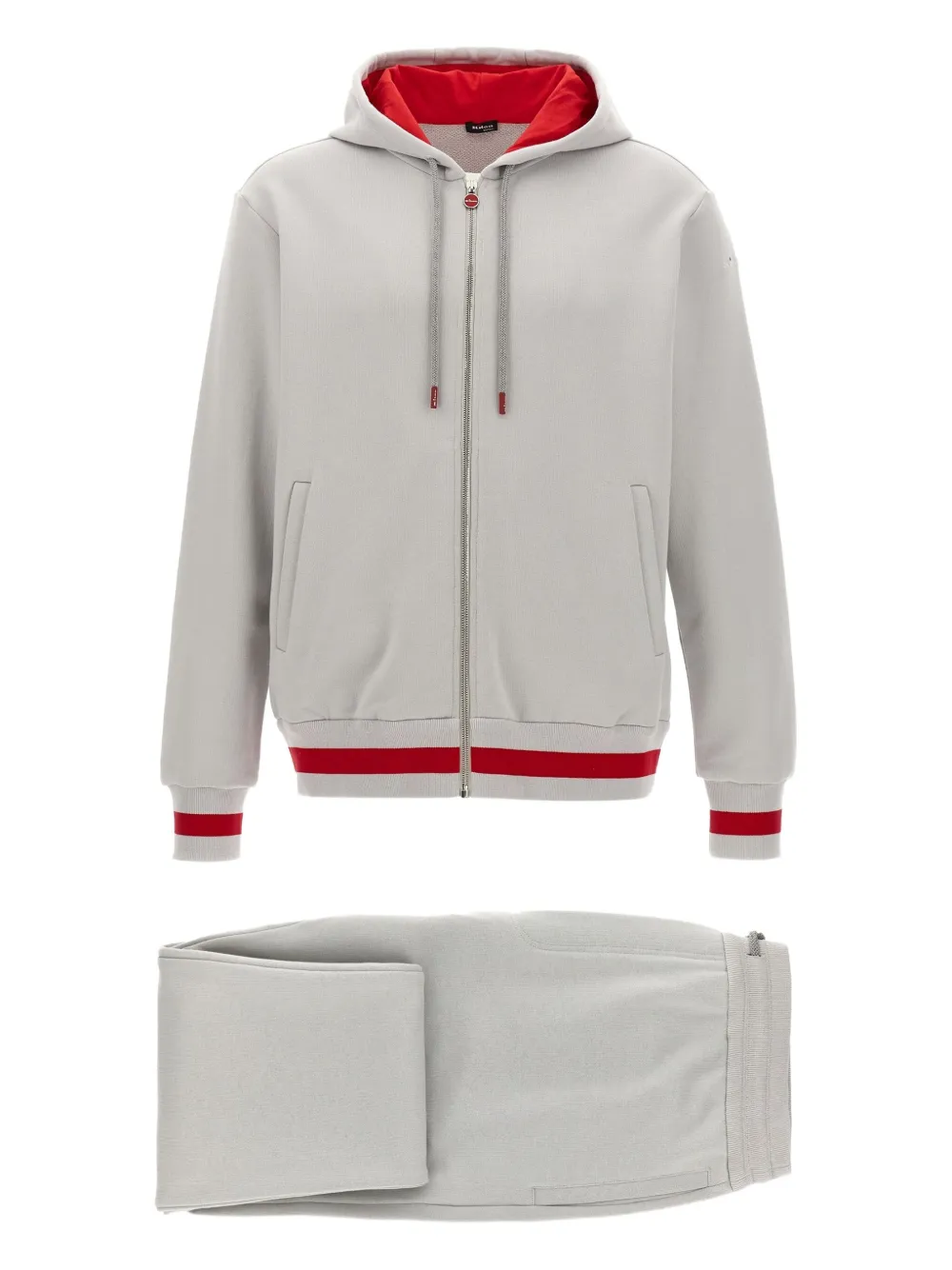 Kiton contrast-band tracksuit Grijs