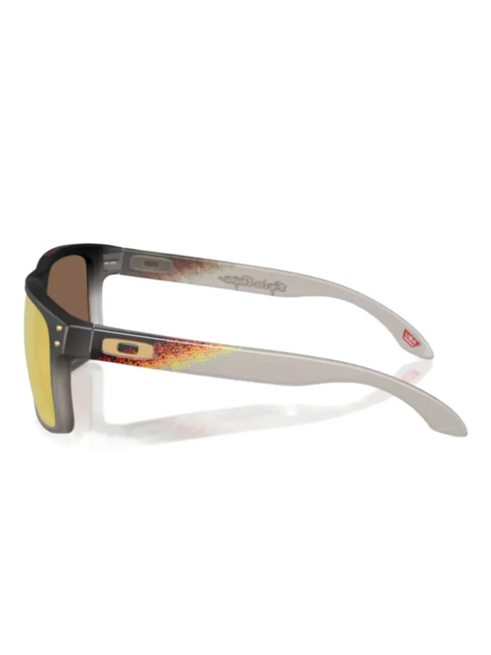 Oakley Zonnebril met logoprint Bruin