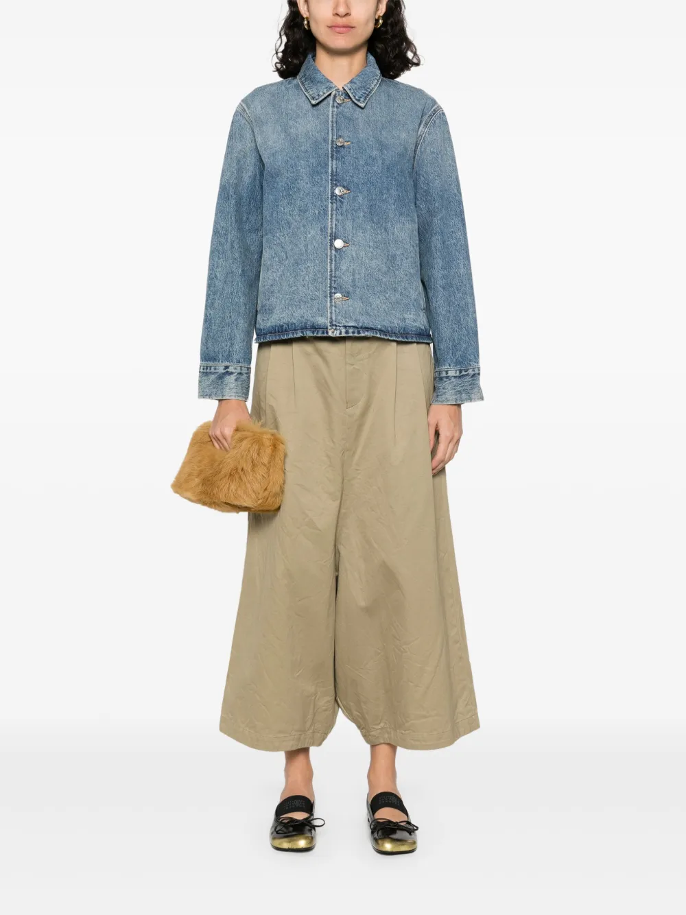 Comme Des Garçons Comme Des Garçons cotton pleated trousers - Groen