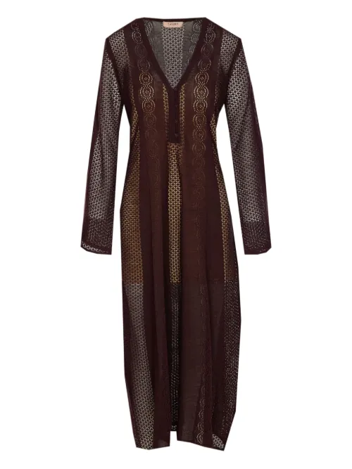 Robe en maille ajourée - TWINSET - Modalova