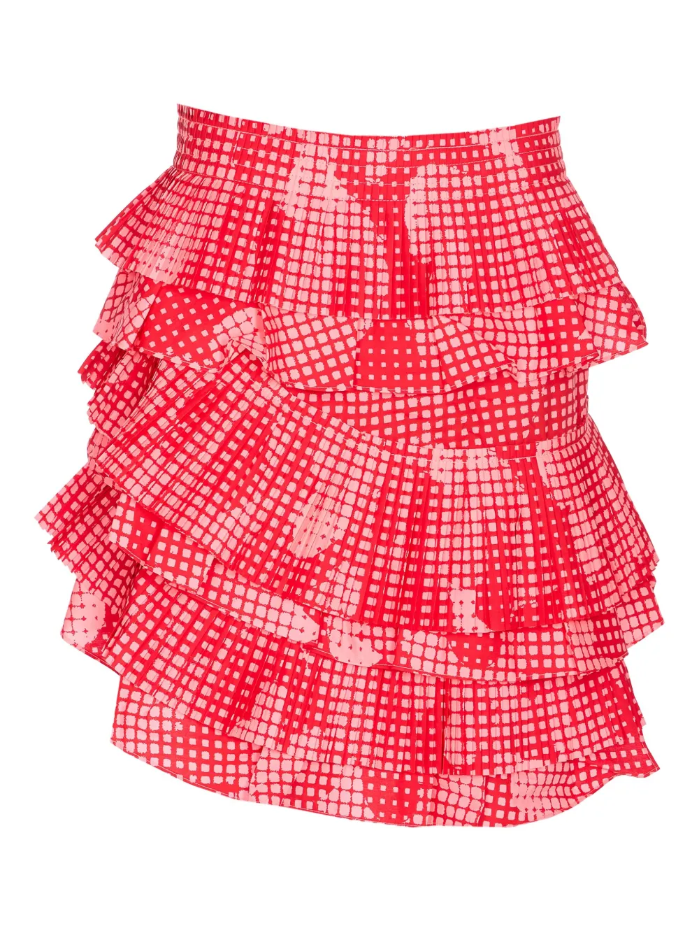 Essentiel Antwerp asymetrical layered mini skirt Rood