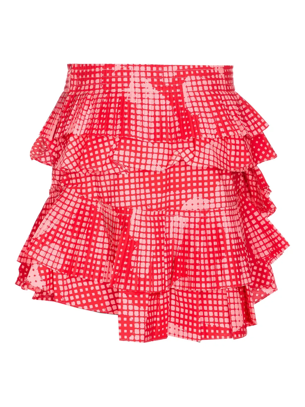Essentiel Antwerp asymetrical layered mini skirt - Rood