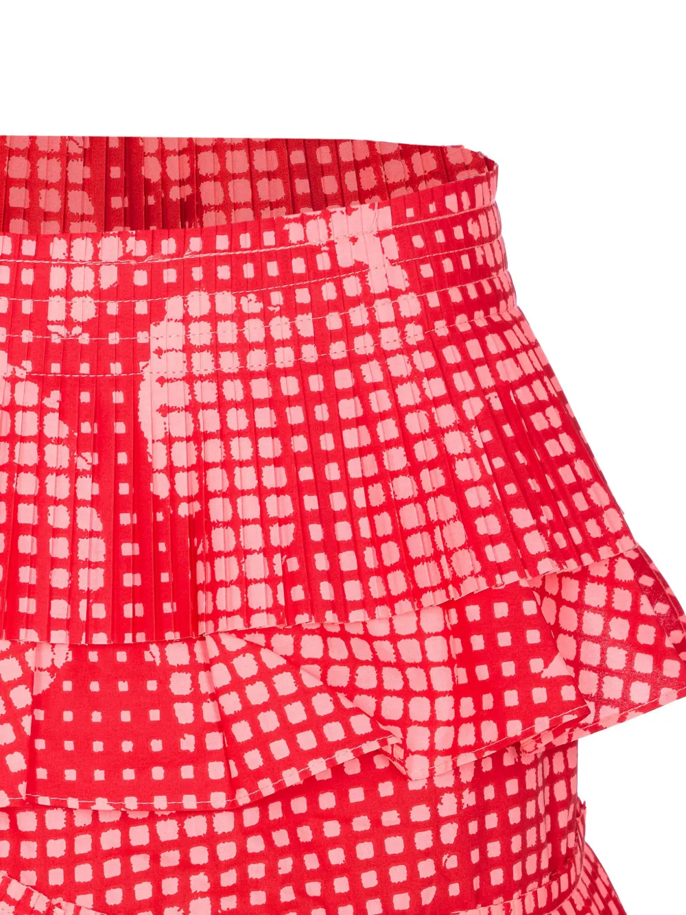 Essentiel Antwerp Asymmetrische gelaagde mini-rok Rood