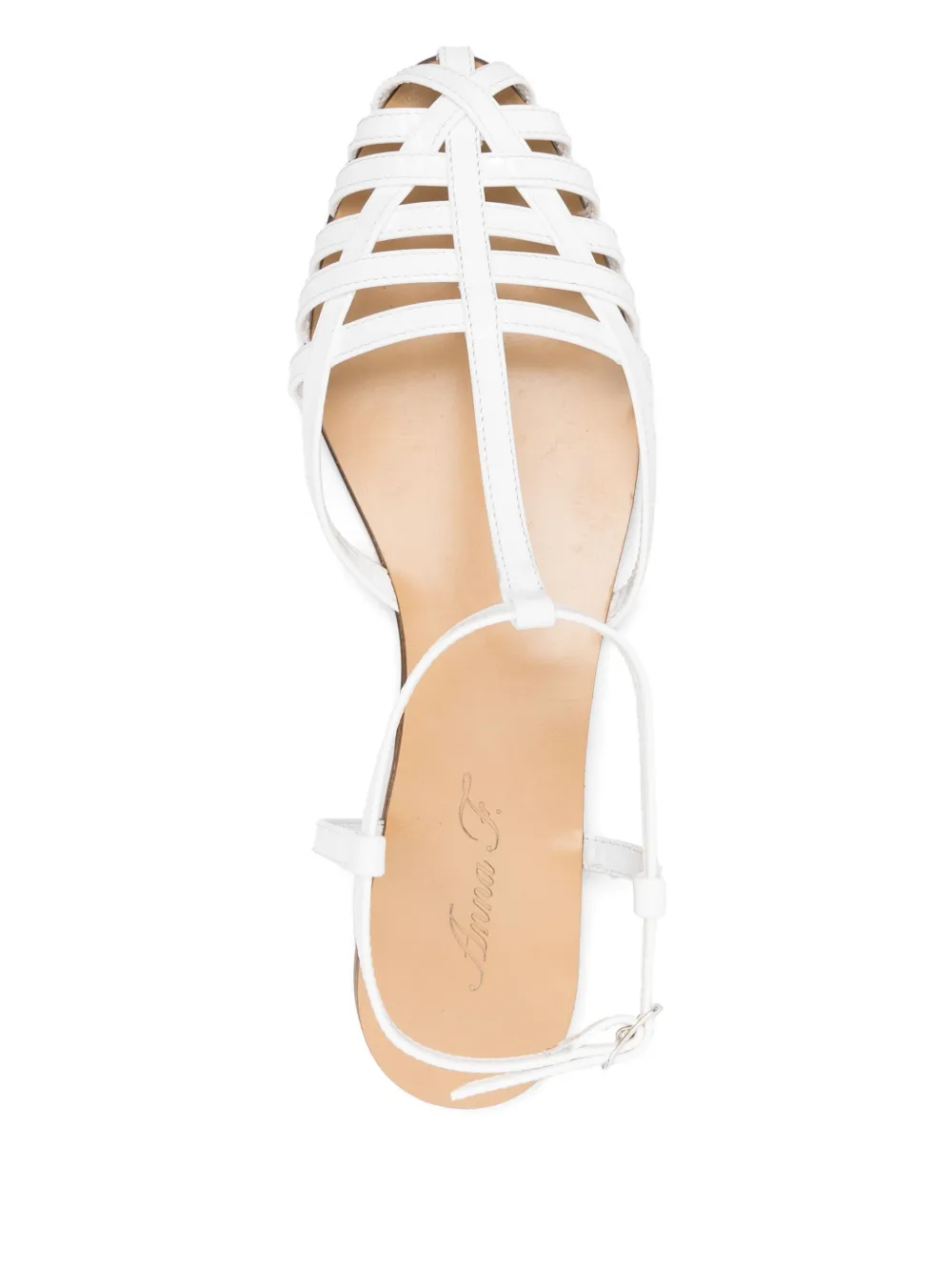 Anna F. leather sandals White