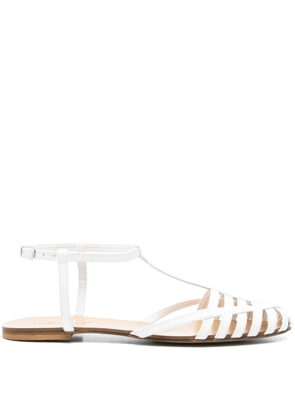 Anna F. leather sandals White