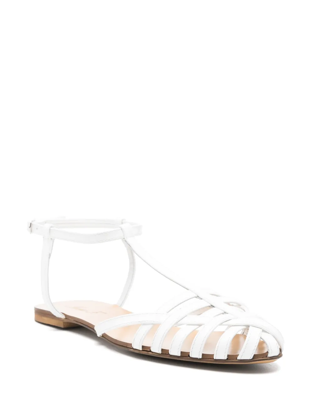 Anna F. leather sandals White
