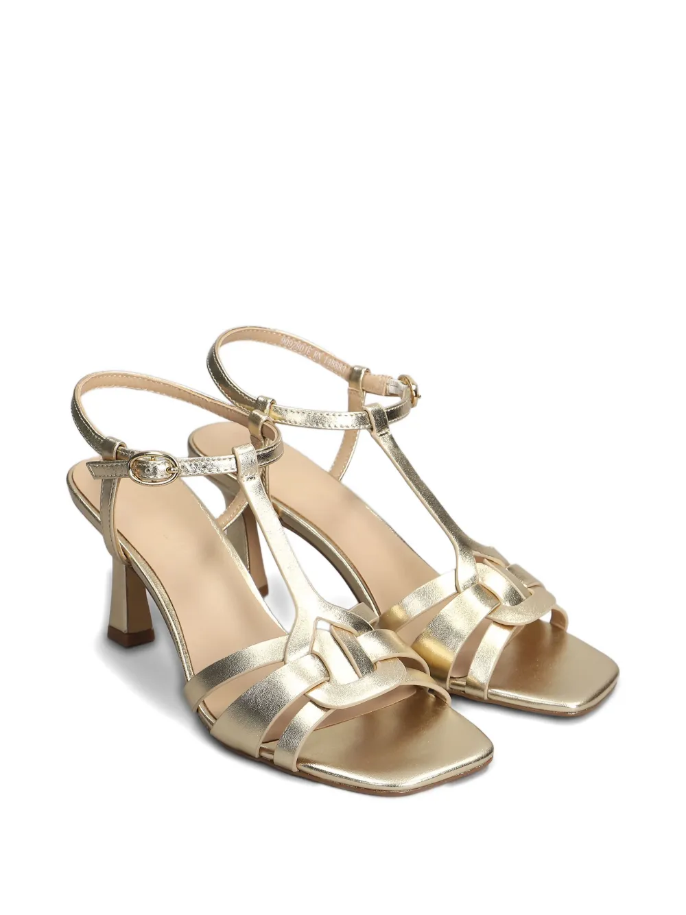 Bibi Lou 75mm T-bar Square-toe Sandals In Yellow