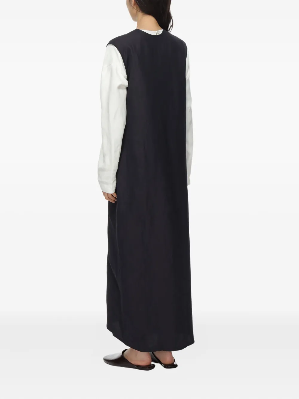 Studio Nicholson Asymmetrische midi-jurk Blauw