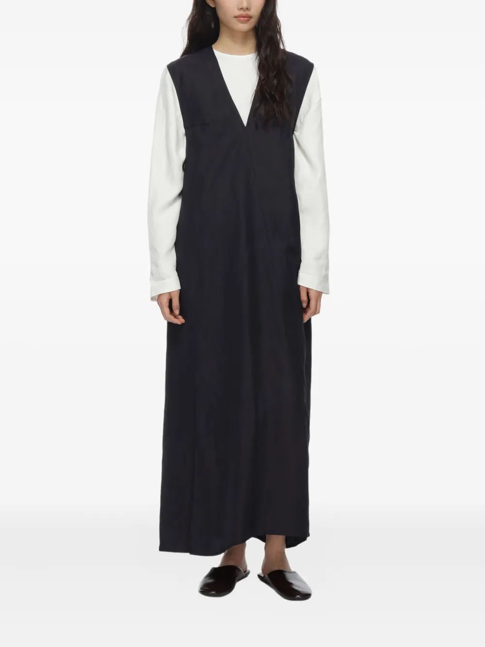 Studio Nicholson Asymmetrische midi-jurk - Blauw