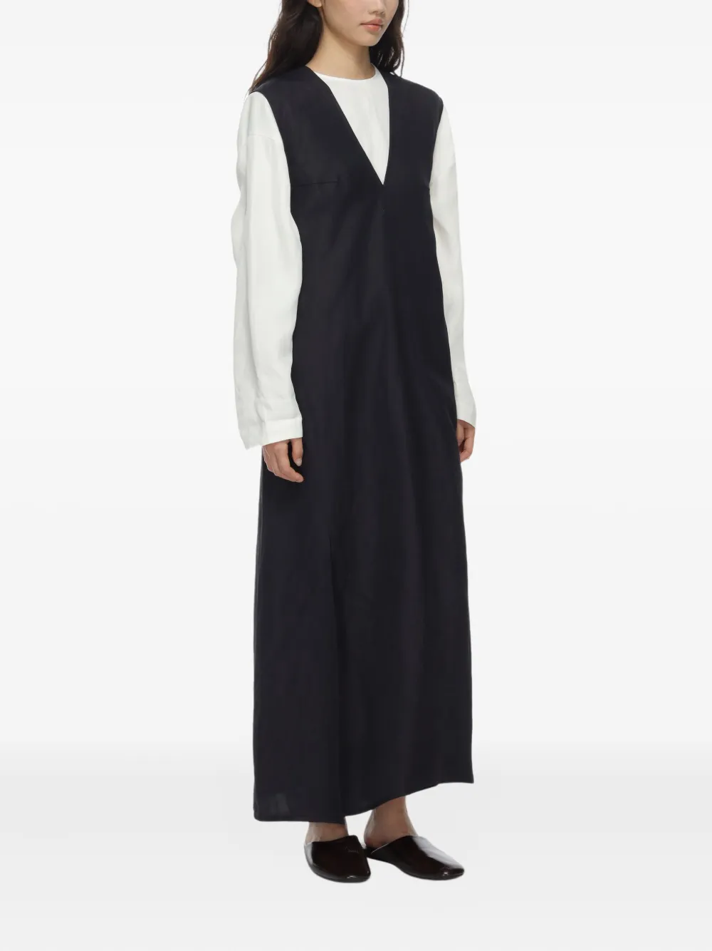 Studio Nicholson Asymmetrische midi-jurk Blauw