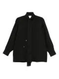 Setchu scarf-collar shirt - Black