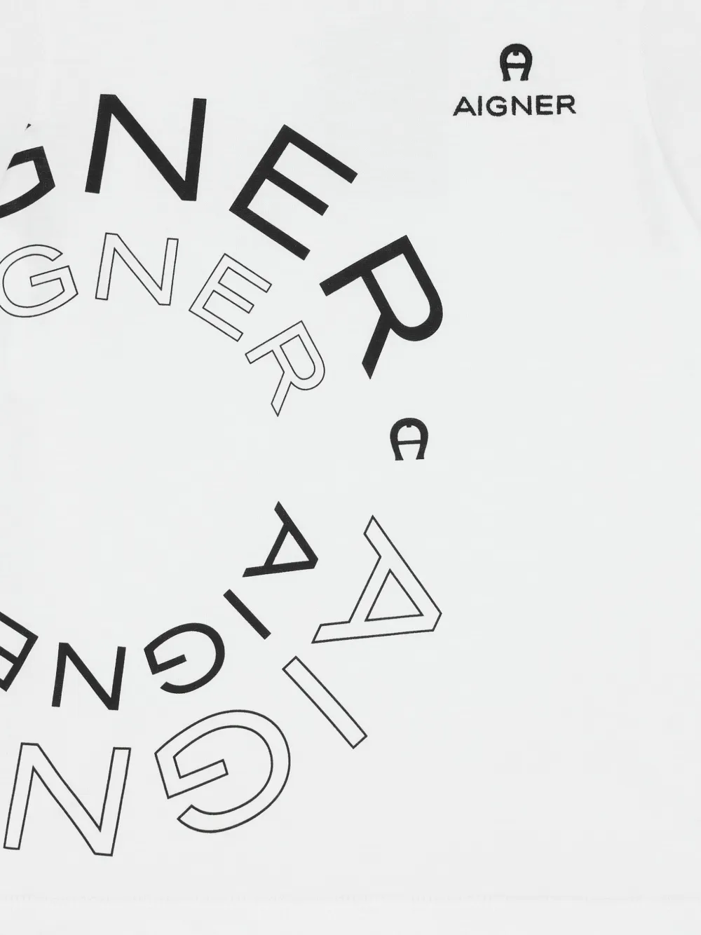 Aigner Kids T-shirt met logoprint Wit
