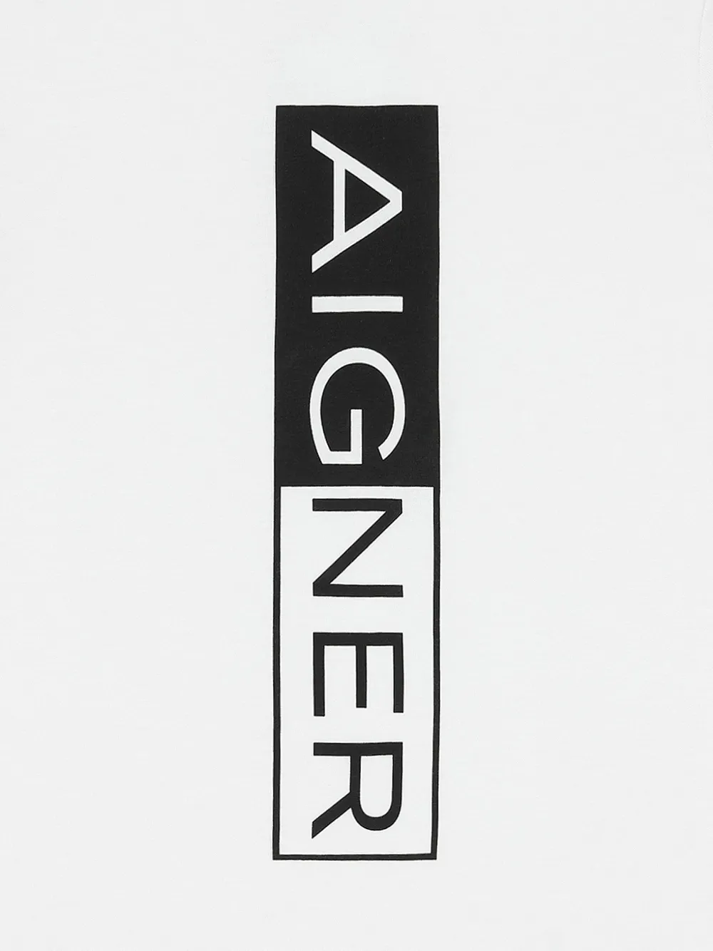 Aigner Kids T-shirt met logoprint en korte mouwen Wit