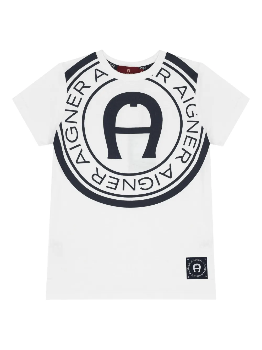 Aigner Kids ロゴ グラフィック Tシャツ - ホワイト Aigner Kids ロゴ グラフィック Tシャツ - ホワイト