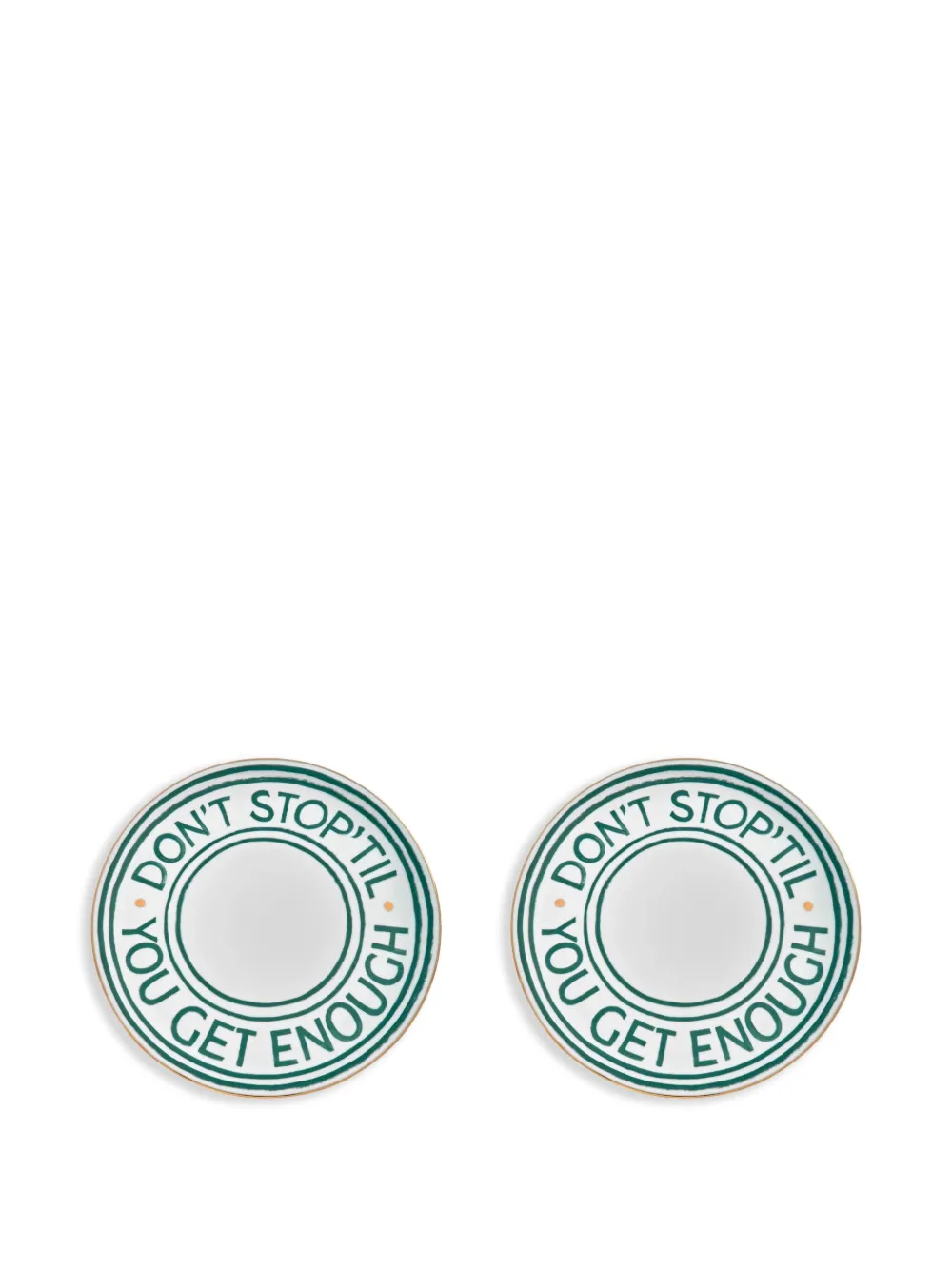 Bitossi Home Don't Stop Pizza plates (32cm) (set of two) | White | Image 1