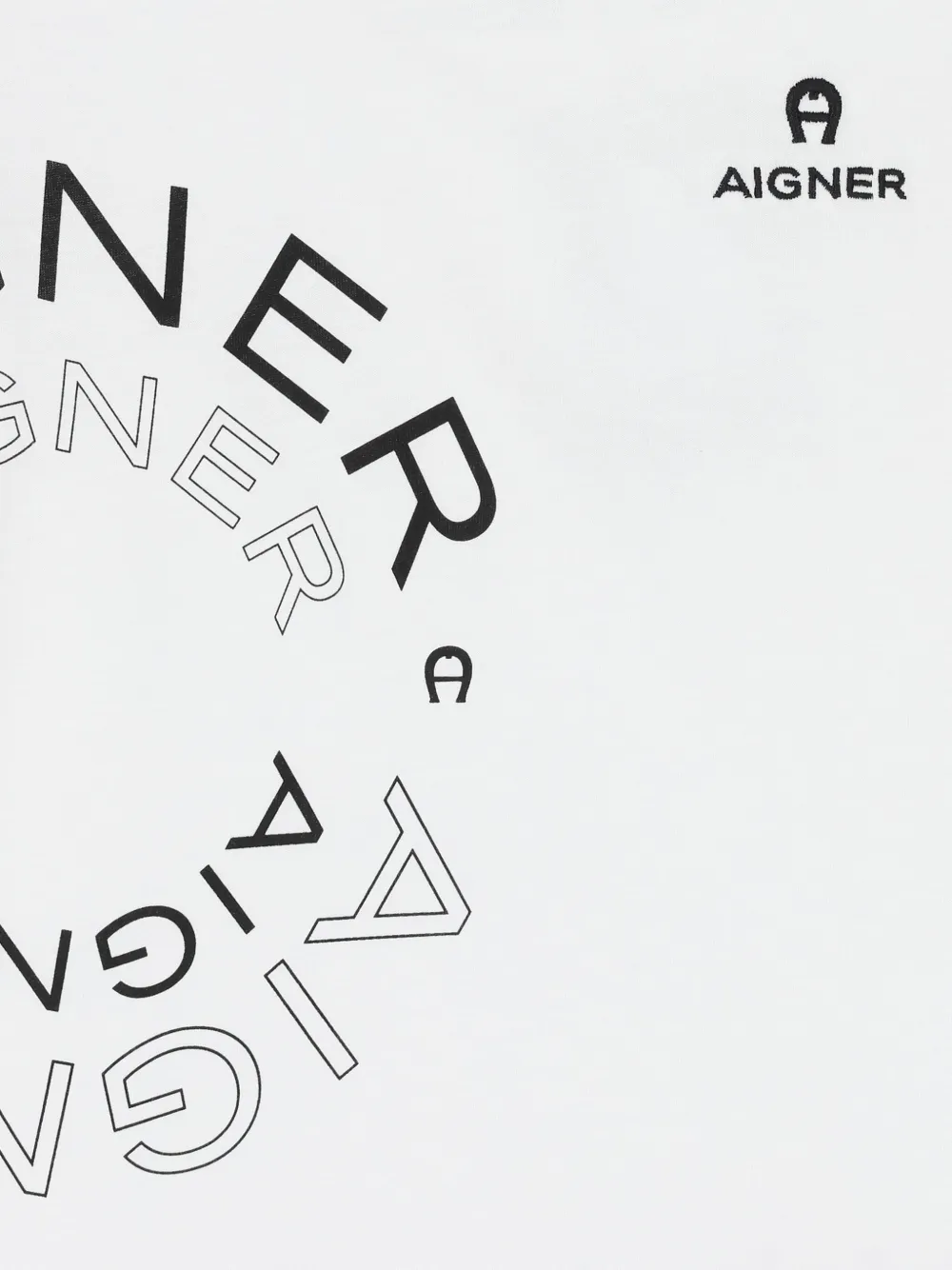 Aigner Kids T-shirt met logoprint en korte mouwen Wit