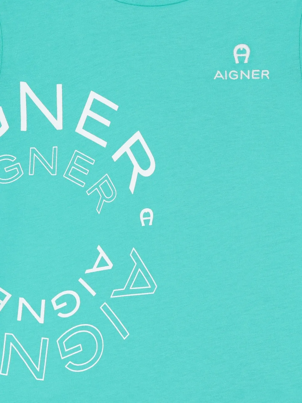 Aigner Kids T-shirt met logoprint] Blauw